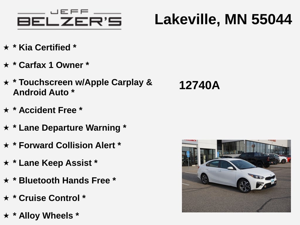 Used 2020 Kia FORTE LXS with VIN 3KPF24AD9LE189742 for sale in Lakeville, Minnesota